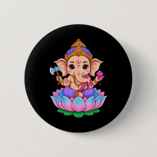Chapa Redonda De 5 Cm Pooja hindú Ganesha Elefante Dios India Meditación