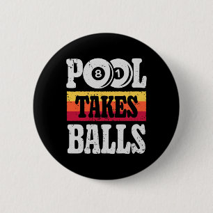 Chapa Redonda De 5 Cm Pool se lleva graciosa Billiards Player 8 Ball Gif