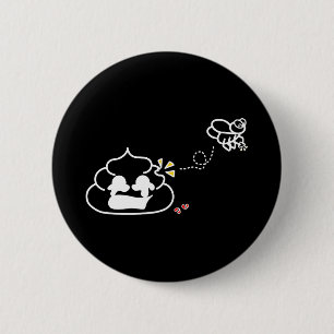 Chapa Redonda De 5 Cm Poop desolado - Brootsch the PooPoo