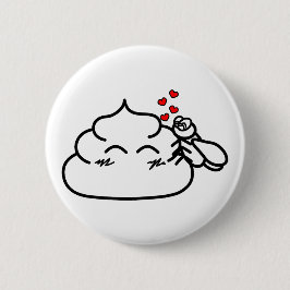 Chapa Redonda De 5 Cm Poop in Love - Brootsch the PooPoo