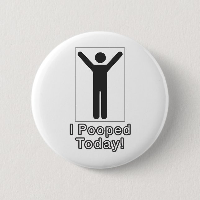 Chapa Redonda De 5 Cm Pooped hoy (Anverso)