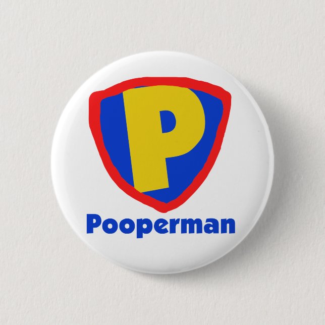 Chapa Redonda De 5 Cm Pooperman (Anverso)
