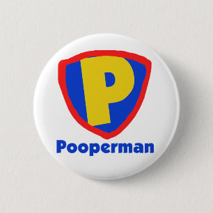 Chapa Redonda De 5 Cm Pooperman