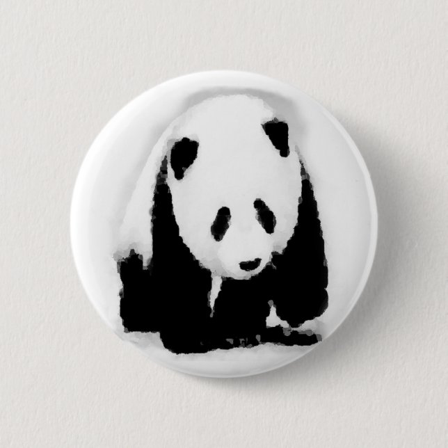 Chapa Redonda De 5 Cm Pop Art Baby Panda (Anverso)