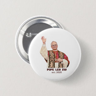 Chapa Redonda De 5 Cm Pope Leo XIV Est 2025 Commemorative