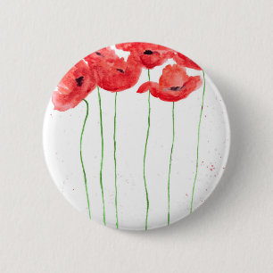 Chapa Redonda De 5 Cm Poppies