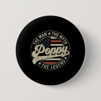Chapa Redonda De 5 Cm Poppy The One And Only The Legend Flag Fathers Day