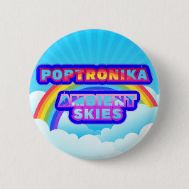 Chapa Redonda De 5 Cm POPtRONiKA - logotipo de AMBiENt SKIES