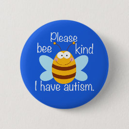 Chapa Redonda De 5 Cm Por Favor, Amén, Tengo Autismo, Conciencia Azul.