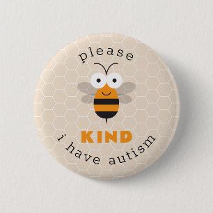 Chapa Redonda De 5 Cm Por Favor Amén, Tengo Autismo Y Conciencia.