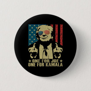 Chapa Redonda De 5 Cm Por Joe One Para Kamala Funny Trump 2024