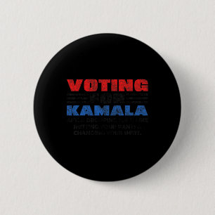 Chapa Redonda De 5 Cm Por Kamala Después De Caer Joe Biden Trump 2024 Wo