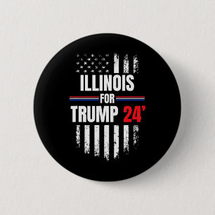 Chapa Redonda De 5 Cm Por la bandera estadounidense de Trump 2024