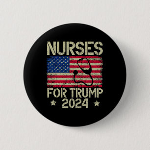 Chapa Redonda De 5 Cm Por la bandera estadounidense de Trump 2024, Trump