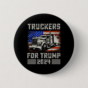 Chapa Redonda De 5 Cm Por la bandera estadounidense de Trump - la cosech