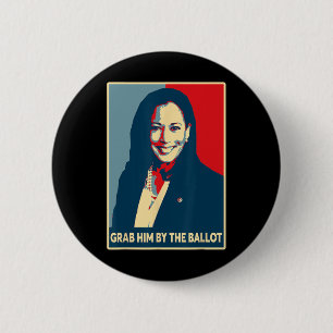 Chapa Redonda De 5 Cm Por La Votación De 2024 Kamala Harris Por La Presi