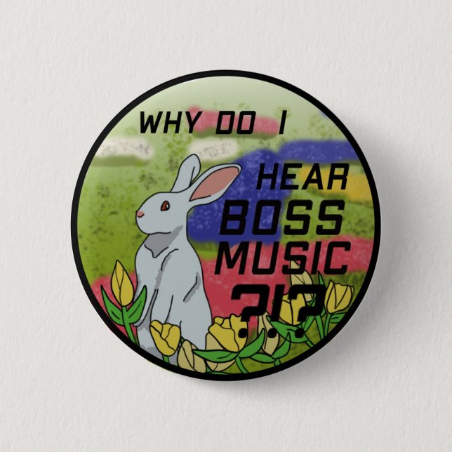 Chapa Redonda De 5 Cm ¿Por qué escucho música del Jefe? (Anverso)