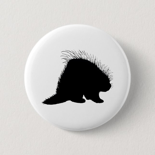 Chapa Redonda De 5 Cm Porcupina (Anverso)