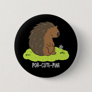 Chapa Redonda De 5 Cm Porcupine Pun Dark BG