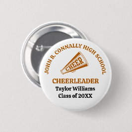 Chapa Redonda De 5 Cm Porrista de Orange High School Personalizada