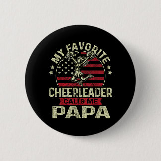 Chapa Redonda De 5 Cm Porrista Favorita Llama Papa Cheer Papa Día del Pa