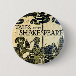 Chapa Redonda De 5 Cm Portada del libro "Cuentos de Shakespeare" vintage
