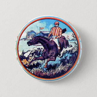 Chapa Redonda De 5 Cm Portada del libro de vintage de Fox Hunt Sports an