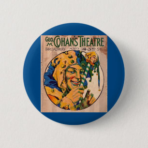 Chapa Redonda De 5 Cm Portada del teatro de Cohan en los años 20