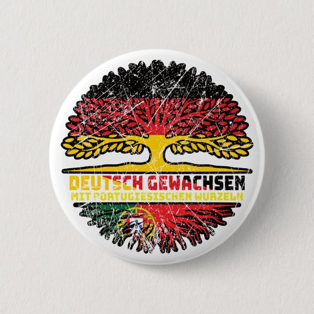 Chapa Redonda De 5 Cm Portugal Portugiesisch Deutschland Baum (Anverso)