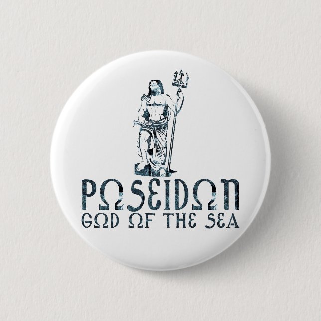 Chapa Redonda De 5 Cm Poseidon (Anverso)