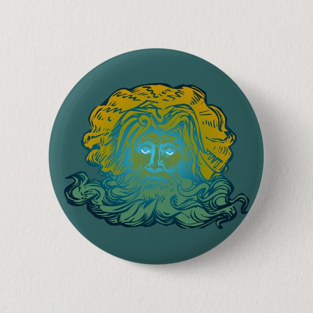 Chapa Redonda De 5 Cm Poseidon Neptuno (Anverso)