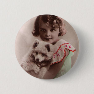 Chapa Redonda De 5 Cm Post Card Romantic