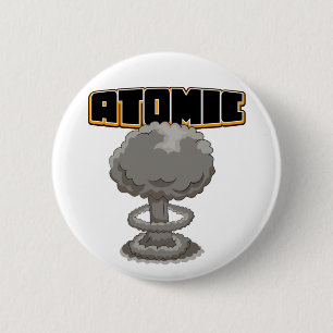Chapa Redonda De 5 Cm Postal de nube de hongos atómicos personalizado li