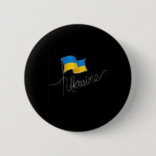 Chapa Redonda De 5 Cm Poste de bandera de Ucrania - Ucraniano patriota 