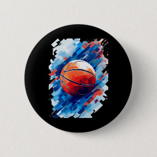 Chapa Redonda De 5 Cm Poster de Baloncesto Gráfico 1