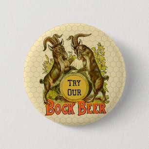 Chapa Redonda De 5 Cm Póster de cerveza Bock vintage: Salón de bar antig
