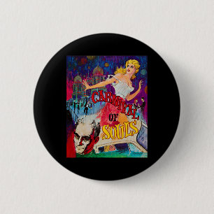 Chapa Redonda De 5 Cm Poster Monstruo de Halloween: Carnaval de almas