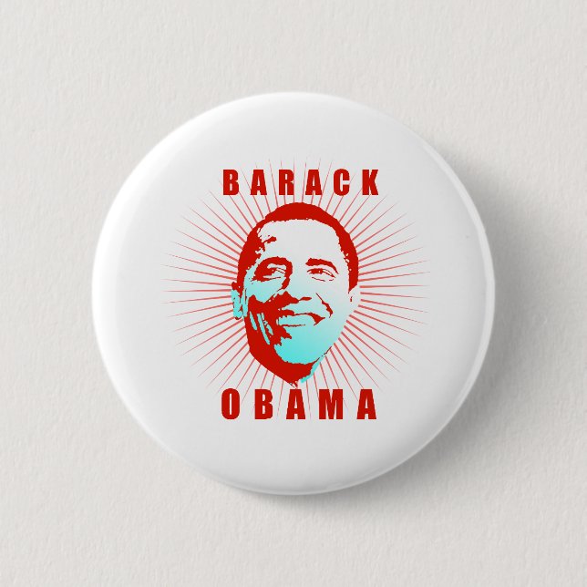 Chapa Redonda De 5 Cm Poster Obama (Anverso)
