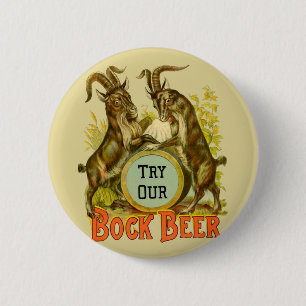Chapa Redonda De 5 Cm Póster vintage de cerveza Bock: Salón de bar antig