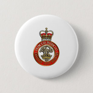 Chapa Redonda De 5 Cm PPCLI Cap Badge on White Back Grote