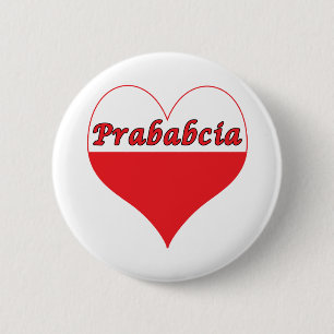 Chapa Redonda De 5 Cm Prababcia Corazón Polaco