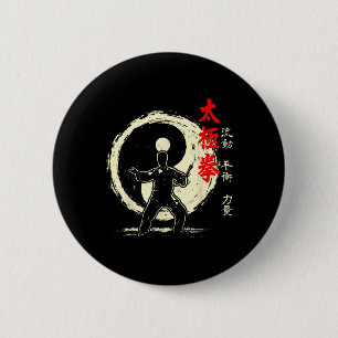 Chapa Redonda De 5 Cm Práctica de artes marciales de meditación Tai Chi