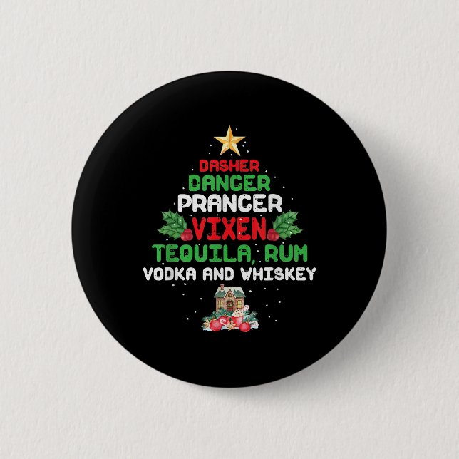 Chapa Redonda De 5 Cm Prancer Vixen Tequila Whiskey (Anverso)