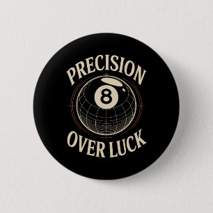 Chapa Redonda De 5 Cm Precisión sobre la Lujuria 8 Ball Billiards Retro