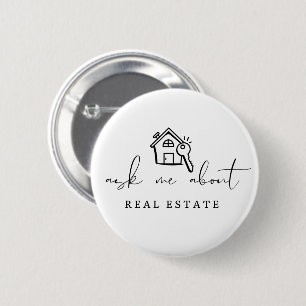Chapa Redonda De 5 Cm Pregúntame acerca de la promoción de Real Estate R