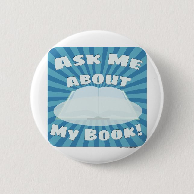 Chapa Redonda De 5 Cm Pregúntame sobre mi Personalizado de libros. (Anverso)