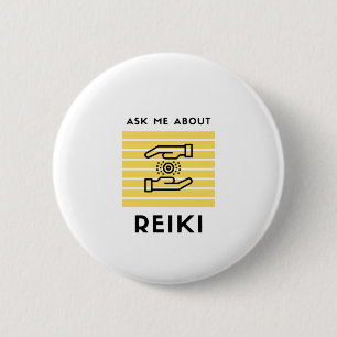Chapa Redonda De 5 Cm Pregúntame sobre reiki