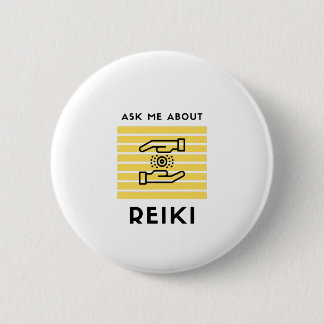 Chapa Redonda De 5 Cm Pregúntame sobre reiki