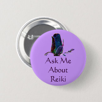Chapa Redonda De 5 Cm Pregúntame sobre Reiki