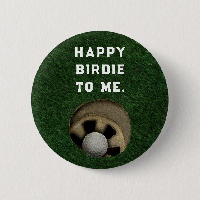 Chapa Redonda De 5 Cm Premio Birdie de Golf (Anverso)